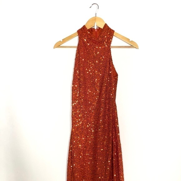 Rachel Rachel Roy Harland Gown Sequin Red S - Picture 6 of 11
